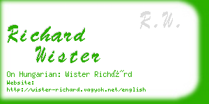 richard wister business card